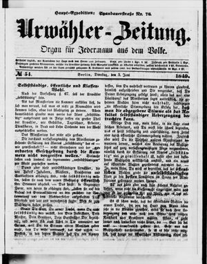 Urwähler-Zeitung vom 05.06.1849