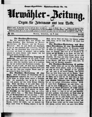 Urwähler-Zeitung vom 09.06.1849