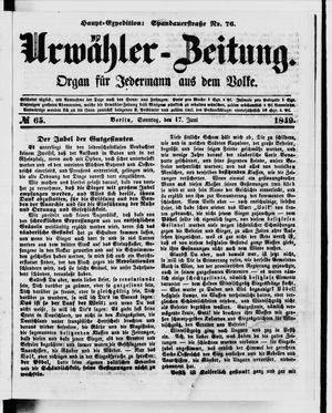 Urwähler-Zeitung vom 17.06.1849