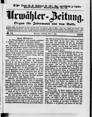 Urwähler-Zeitung vom 01.07.1849
