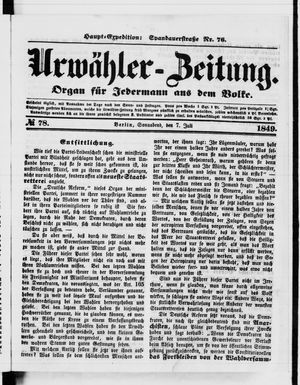 Urwähler-Zeitung vom 07.07.1849
