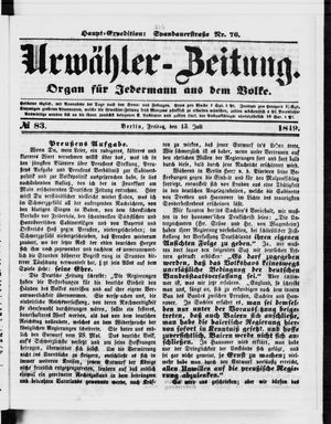 Urwähler-Zeitung vom 13.07.1849