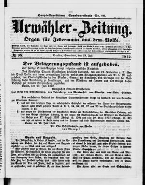 Urwähler-Zeitung vom 28.07.1849