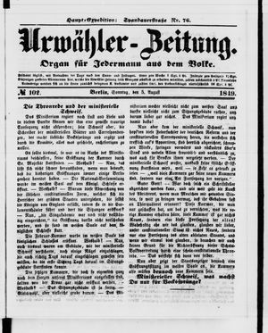 Urwähler-Zeitung vom 05.08.1849