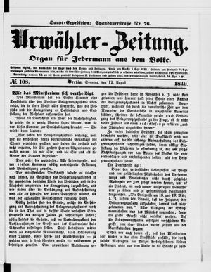 Urwähler-Zeitung vom 12.08.1849