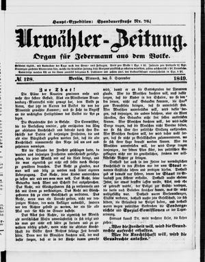 Urwähler-Zeitung vom 05.09.1849
