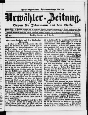 Urwähler-Zeitung on Oct 5, 1849