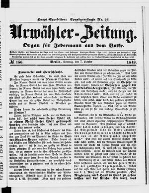 Urwähler-Zeitung vom 07.10.1849