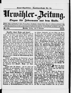 Urwähler-Zeitung vom 02.11.1849