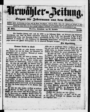 Urwähler-Zeitung vom 22.12.1849
