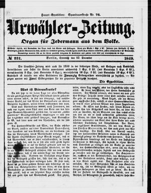Urwähler-Zeitung vom 23.12.1849