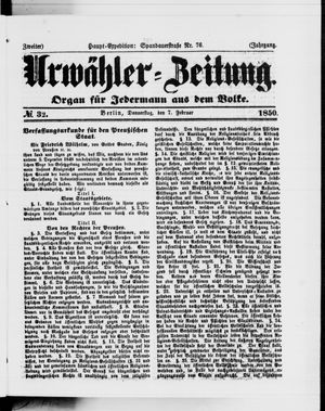Urwähler-Zeitung vom 07.02.1850