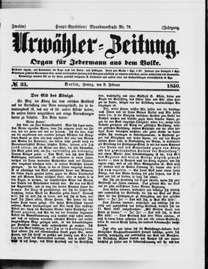 Urwähler-Zeitung vom 08.02.1850