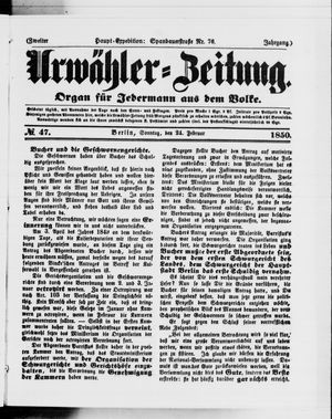 Urwähler-Zeitung on Feb 24, 1850