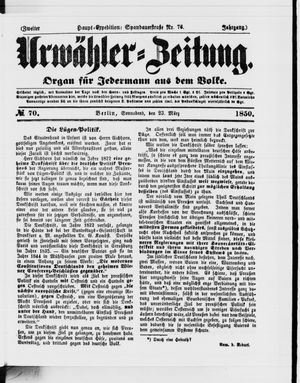 Urwähler-Zeitung vom 23.03.1850