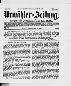 Urwähler-Zeitung on Mar 28, 1850