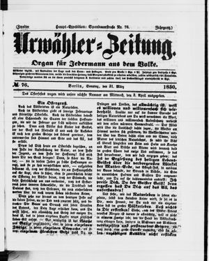 Urwähler-Zeitung vom 31.03.1850