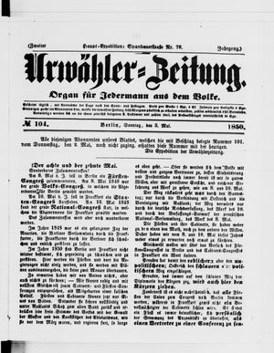 Urwähler-Zeitung vom 05.05.1850