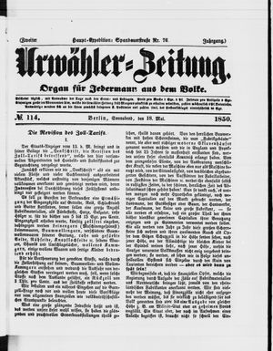 Urwähler-Zeitung vom 18.05.1850