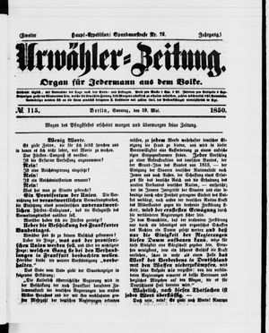 Urwähler-Zeitung vom 19.05.1850