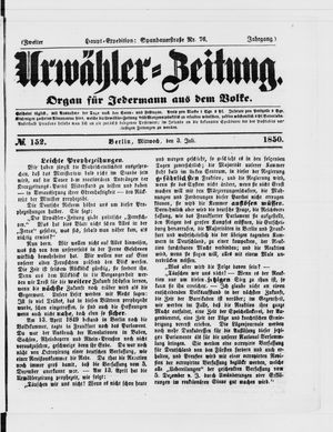 Urwähler-Zeitung vom 03.07.1850
