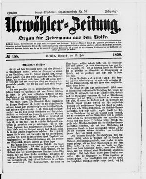 Urwähler-Zeitung vom 10.07.1850
