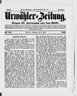 Urwähler-Zeitung vom 14.07.1850