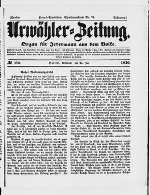 Urwähler-Zeitung on Jul 24, 1850