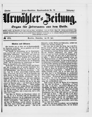 Urwähler-Zeitung on Jul 25, 1850