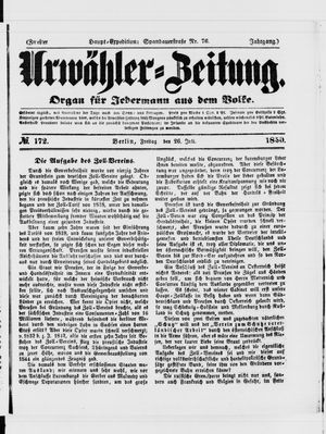 Urwähler-Zeitung vom 26.07.1850