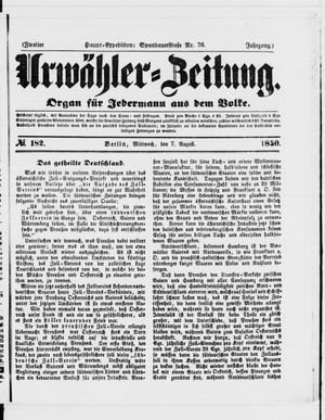 Urwähler-Zeitung vom 07.08.1850