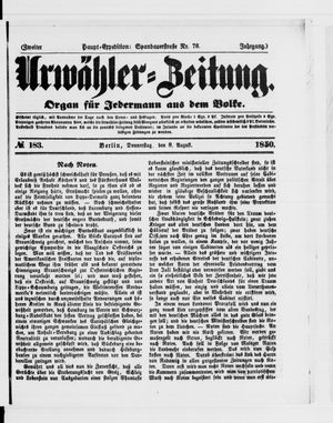 Urwähler-Zeitung vom 08.08.1850