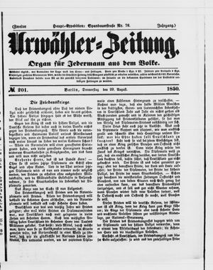 Urwähler-Zeitung on Aug 29, 1850
