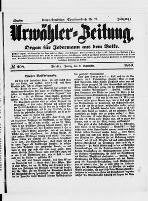 Urwähler-Zeitung vom 06.09.1850