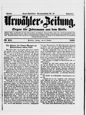 Urwähler-Zeitung vom 04.10.1850