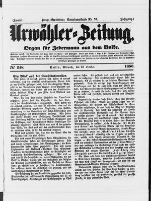 Urwähler-Zeitung vom 23.10.1850