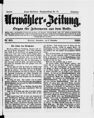 Urwähler-Zeitung vom 09.11.1850