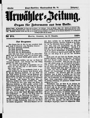 Urwähler-Zeitung vom 23.11.1850
