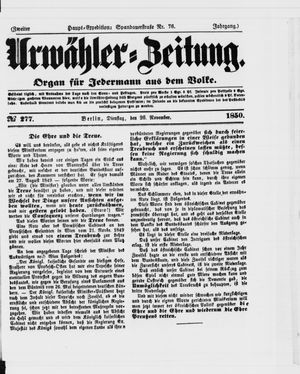Urwähler-Zeitung vom 26.11.1850