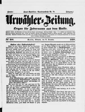 Urwähler-Zeitung on Dec 11, 1850