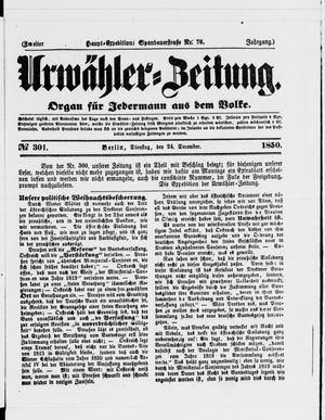Urwähler-Zeitung on Dec 24, 1850