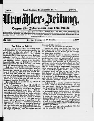 Urwähler-Zeitung on Dec 29, 1850