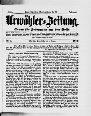 Urwähler-Zeitung vom 04.01.1851