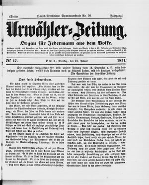 Urwähler-Zeitung on Jan 21, 1851