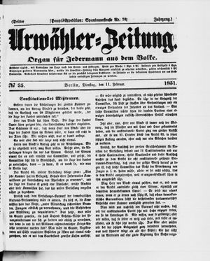 Urwähler-Zeitung on Feb 11, 1851