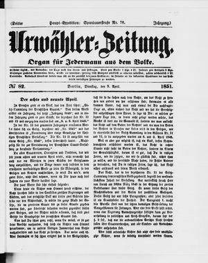 Urwähler-Zeitung on Apr 8, 1851