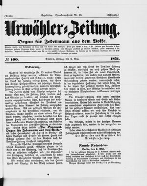 Urwähler-Zeitung vom 02.05.1851