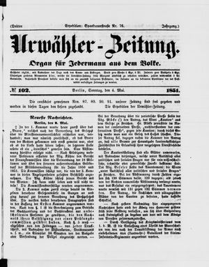 Urwähler-Zeitung vom 04.05.1851