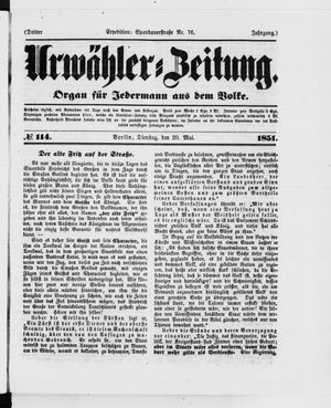 Urwähler-Zeitung vom 20.05.1851