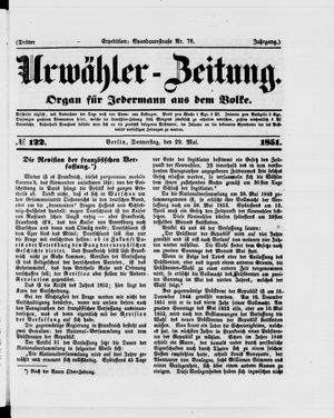Urwähler-Zeitung on May 29, 1851